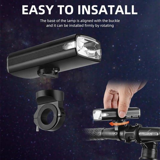 3000 Lumens Front Light ROCKBROS MADOVERBIKING