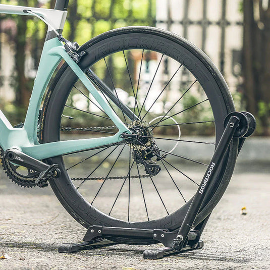 Display Stand | T30 Foldable Floor parking Stand - Fits All Bicycles ROCKBROS MADOVERBIKING
