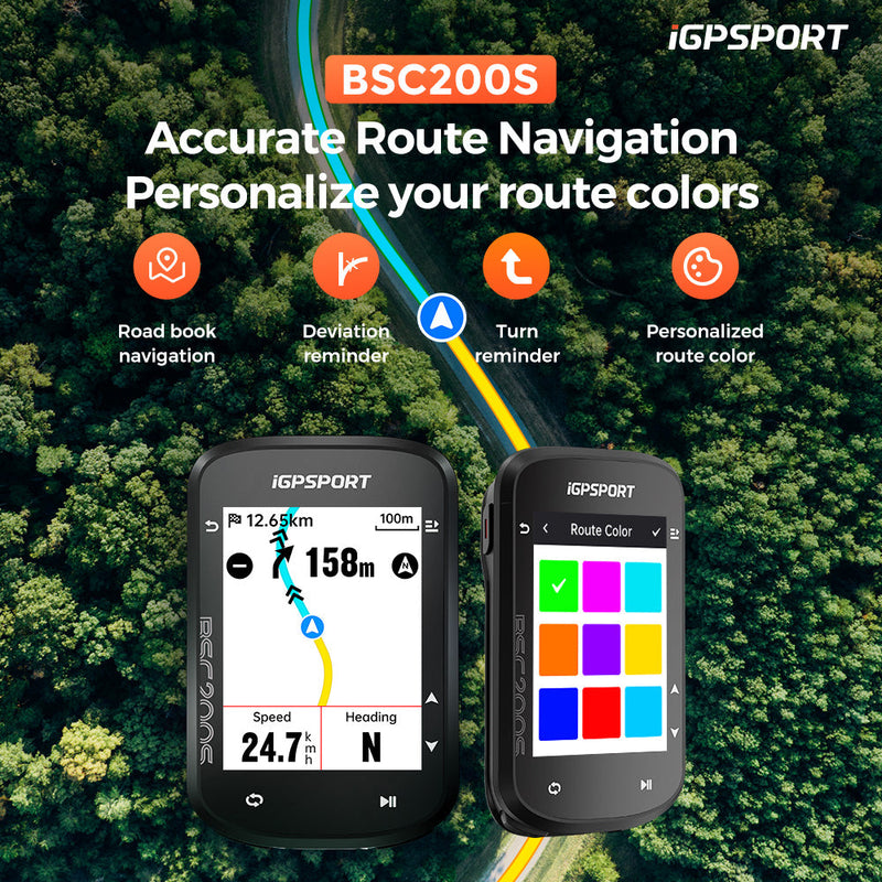 Load image into Gallery viewer, GPS Bike Computer - BSC200S | Type-C, 25H Battery, Power Meter, Di2 and Navigation Support - MADOVERBIKING -  iGPSPORT
