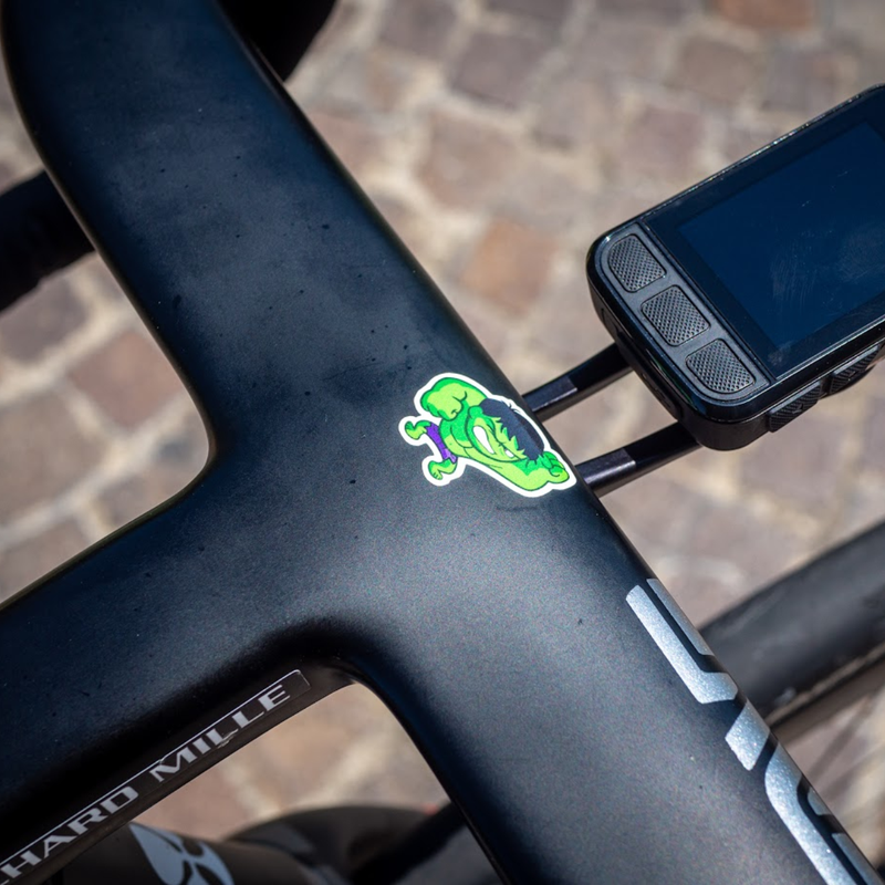 Load image into Gallery viewer, HULK Power Stem Sticker | UV DTF Waterproof Cycling Decal (Tadej Pogačar Style) - MADOVERBIKING
