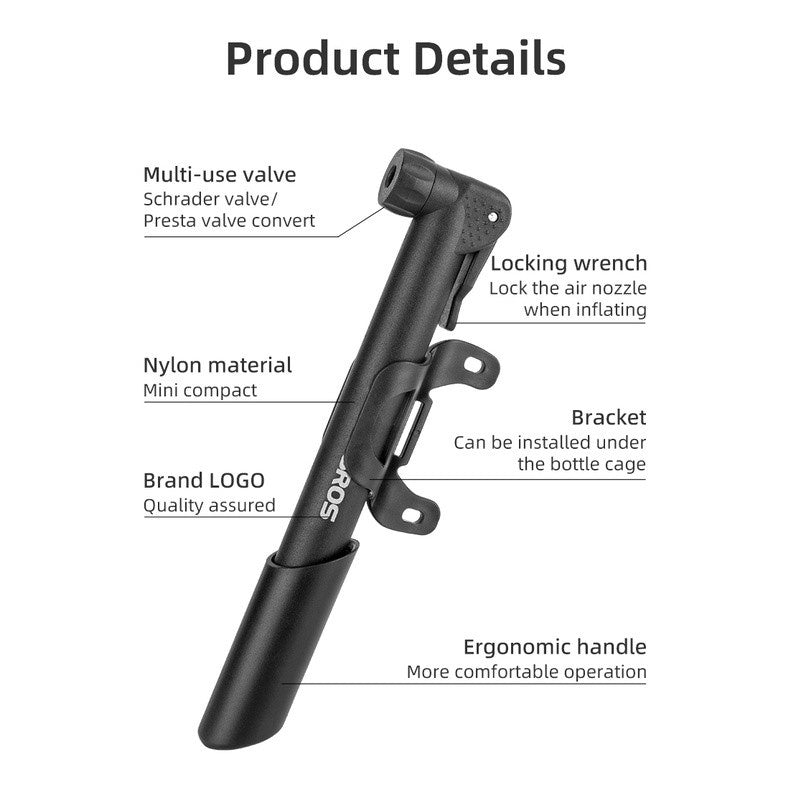 Load image into Gallery viewer, Bicycle Mini Pump | 80 PSI - Presta/Schrader Compatible ROCKBROS MADOVERBIKING
