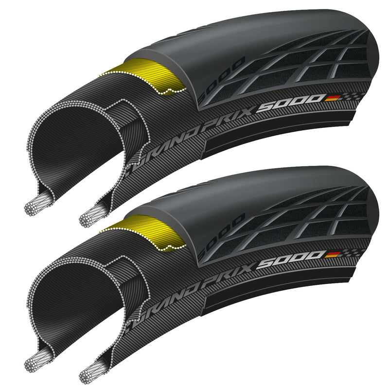 Load image into Gallery viewer, Road Bike Tires | GRAND PRIX 5000 - 700x25/28c (Black/Black) - MADOVERBIKING -  Continental
