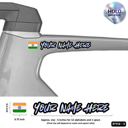 Personalized Holographic Name Vinyl Decal – Cut-to-Text with Black Border