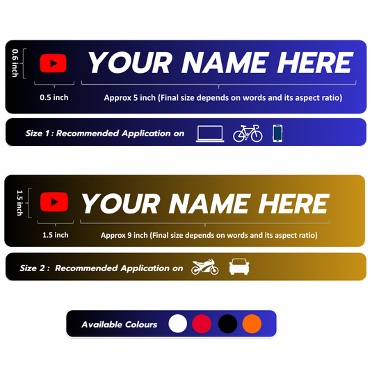 Premium Instagram/YouTube ID Sticker Decal (Set of 2) - MADOVERBIKING -  MADOVERBIKING