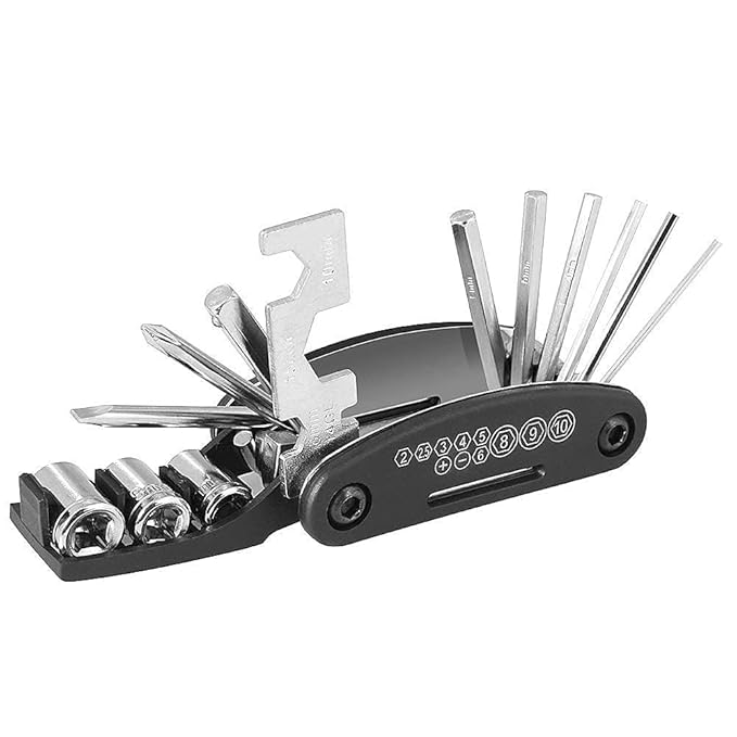 Load image into Gallery viewer, Multi Tool-Kit | 16 in 1 - Screwdrivers, 2-10mm Hex keys, Spoke Wrench (Stainless Steel) - MADOVERBIKING
