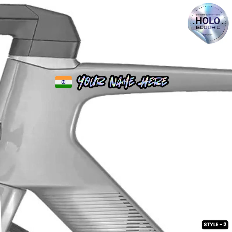 Load image into Gallery viewer, Personalized Holographic Name Vinyl Decal – Cut-to-Text with Black Border
