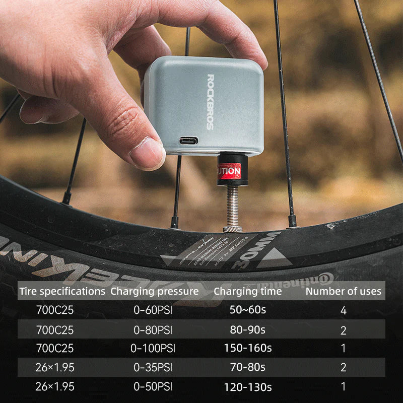 Load image into Gallery viewer, Portable Electric Pump | Type-C Charging, Schrader/Presta Compatible ROCKBROS MADOVERBIKING
