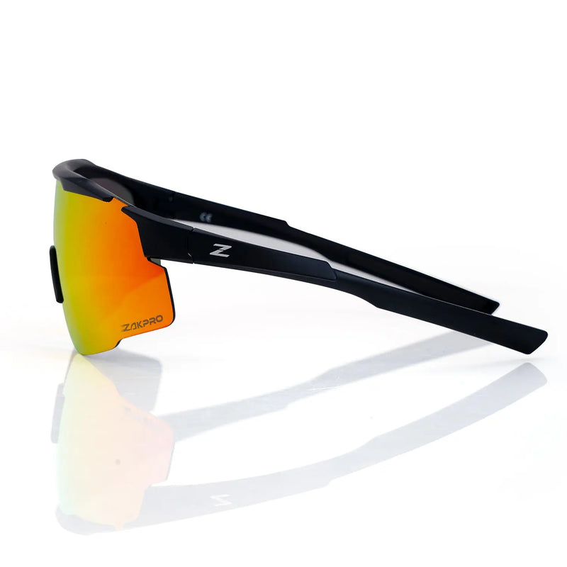 Load image into Gallery viewer, ZAKPRO SUNGLASSES | SKYTRIX-R - TR90, UV400 PROTECTION, ANTI-FOG, MULTIPLE LENSES (BLACK)
