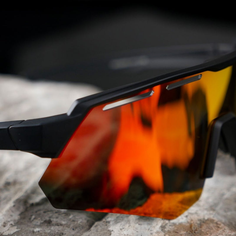 Load image into Gallery viewer, Sunglasses | Polarized Glasses with 4 Interchangeable Lenses &amp; UV400 Protection (Black) ROCKBROS MADOVERBIKING
