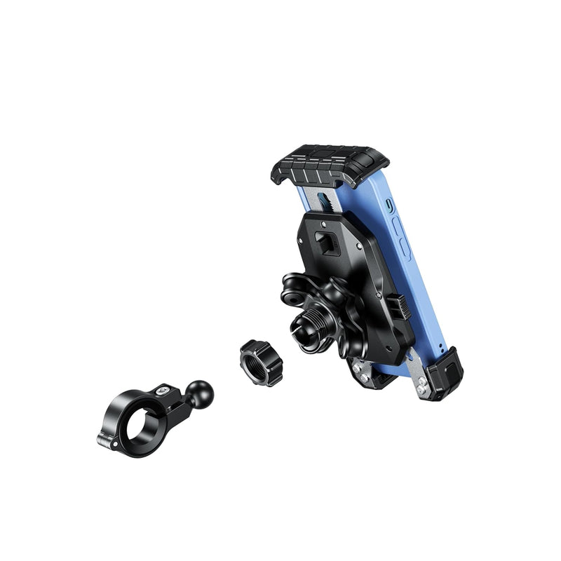 Load image into Gallery viewer, Mobile Phone Holder | JAW GRIP M8S-QR - Anti-Shake, 360 Rotation, Screw-Tight Fit for upto 7&quot; Screens - MADOVERBIKING
