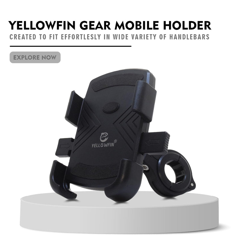 Load image into Gallery viewer, Mobile Phone Holder | JAW GRIP M16-B1 - Silicon/Spring Holder, 360° Rotation, Handlebar Mount for Bikes &amp; Bicycle, - MADOVERBIKING

