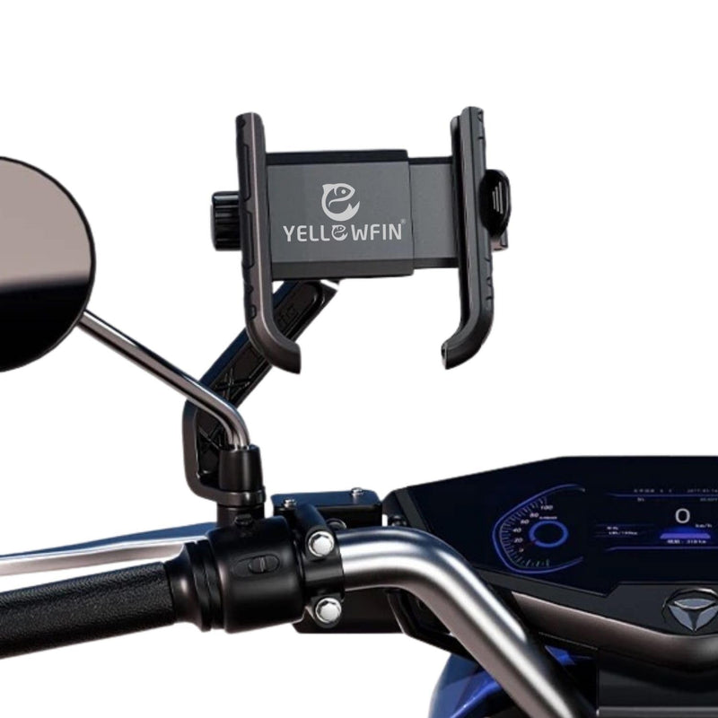 Load image into Gallery viewer, Mobile Phone Holder | JAW GRIP M8S-QR - Anti-Shake, 360 Rotation, Screw-Tight Fit for upto 7&quot; Screens - MADOVERBIKING
