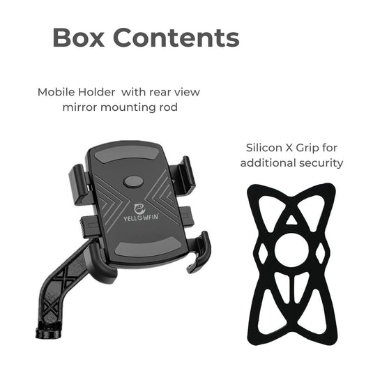 Mobile Phone Holder | JAW GRIP M8S-QR - Anti-Shake, 360 Rotation, Screw-Tight Fit for upto 7" Screens - MADOVERBIKING