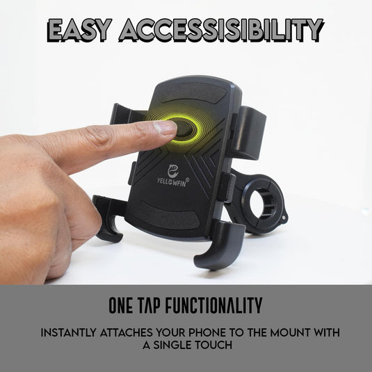 Mobile Phone Holder | JAW GRIP M16-B1 - Silicon/Spring Holder, 360° Rotation, Handlebar Mount for Bikes & Bicycle, - MADOVERBIKING