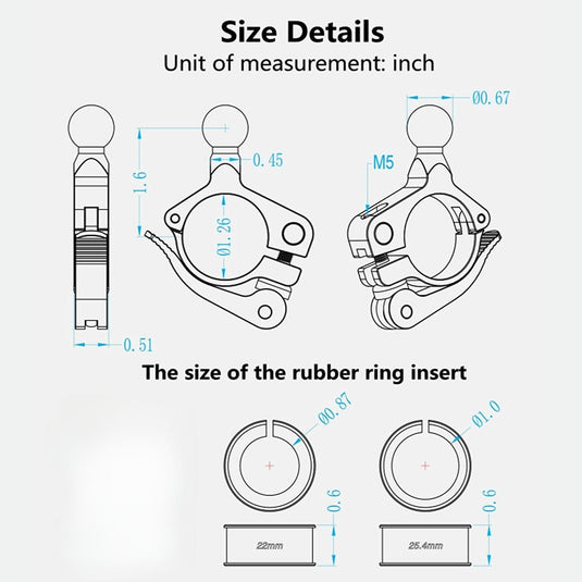 Mobile Phone Holder | JAW GRIP M8S-QR - Anti-Shake, 360 Rotation, Screw-Tight Fit for upto 7" Screens - MADOVERBIKING