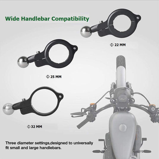 Mobile Phone Holder | JAW GRIP M8S-QR - Anti-Shake, 360 Rotation, Screw-Tight Fit for upto 7" Screens - MADOVERBIKING
