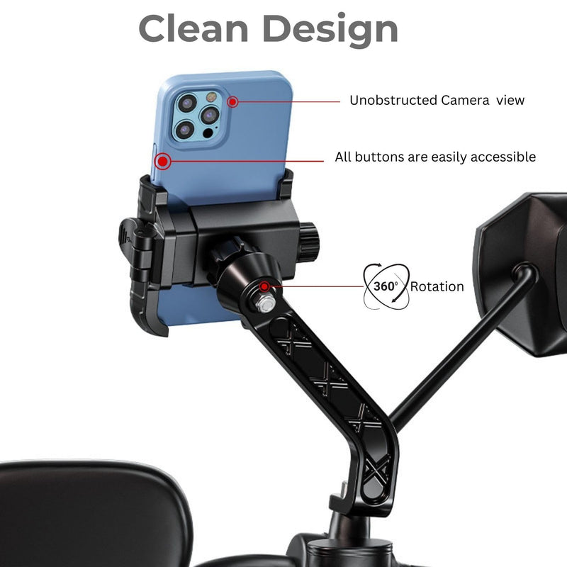 Load image into Gallery viewer, Mobile Phone Holder | JAW GRIP M8S-QR - Anti-Shake, 360 Rotation, Screw-Tight Fit for upto 7&quot; Screens - MADOVERBIKING
