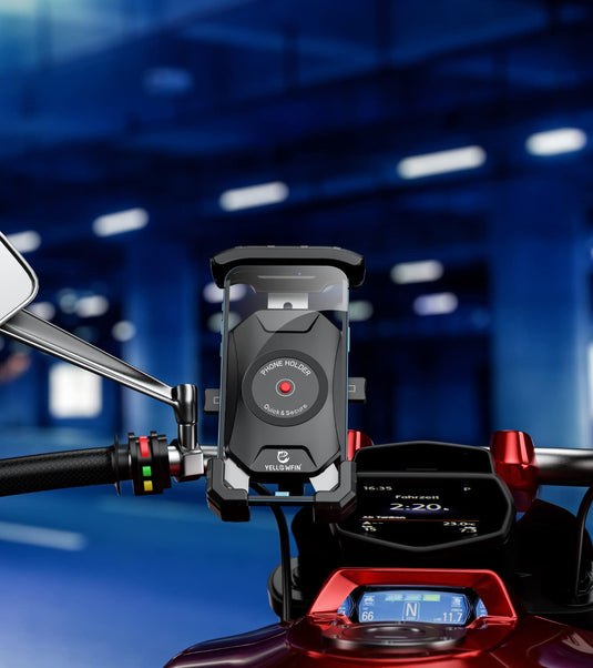 Mobile Phone Holder | JAW GRIP M8S-QR - Anti-Shake, 360 Rotation, Screw-Tight Fit for upto 7" Screens - MADOVERBIKING
