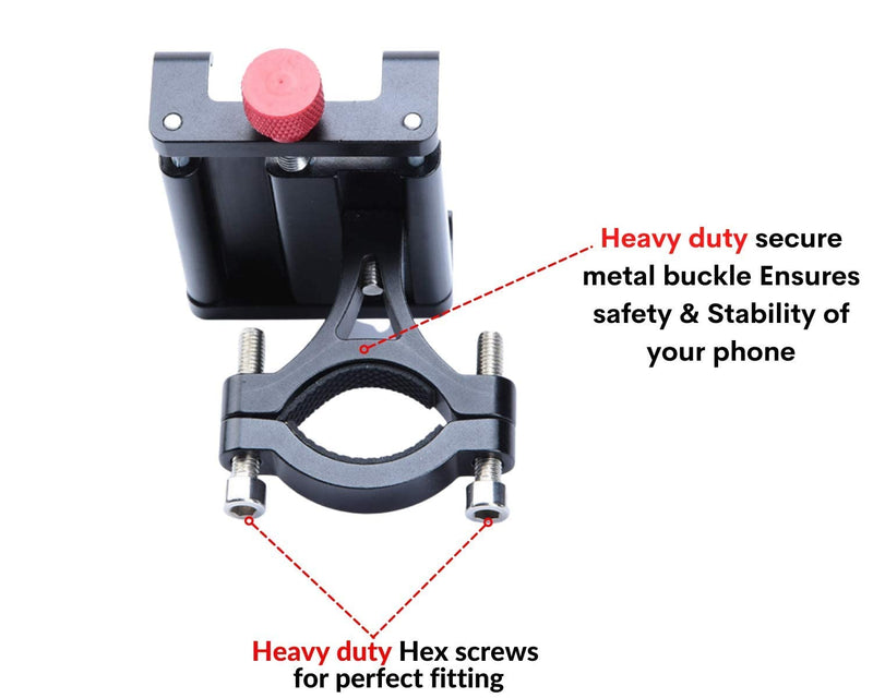 Load image into Gallery viewer, Mobile Phone Holder | CLAW GRIP - Aluminium Alloy, Fits any Handlebar, Supports 4&quot; to 7&quot; Screens - MADOVERBIKING
