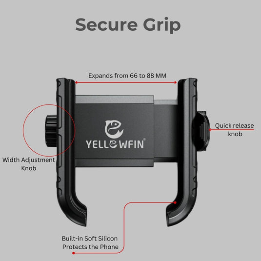 Mobile Phone Holder | JAW GRIP M8S-QR - Anti-Shake, 360 Rotation, Screw-Tight Fit for upto 7" Screens - MADOVERBIKING