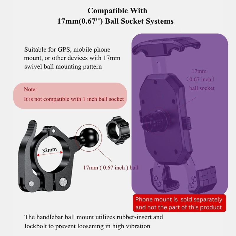 Load image into Gallery viewer, Mobile Phone Holder | JAW GRIP M8S-QR - Anti-Shake, 360 Rotation, Screw-Tight Fit for upto 7&quot; Screens - MADOVERBIKING
