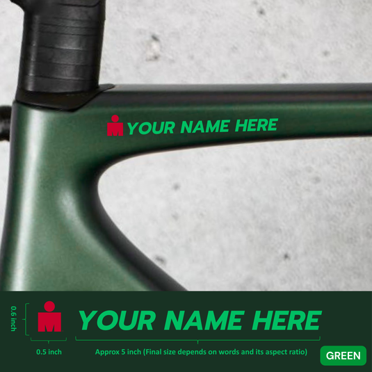 Premium Cyclist Name Sticker Decal with Iron-Man Logo (Set of 2) - MADOVERBIKING -  MADOVERBIKING