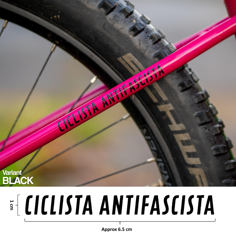 Load image into Gallery viewer, CICLISTA ANTIFASCISTA VINYL DECAL (SET OF 2)

