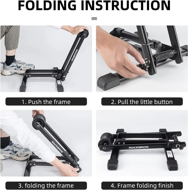 Load image into Gallery viewer, Display Stand | T30 Foldable Floor parking Stand - Fits All Bicycles ROCKBROS MADOVERBIKING
