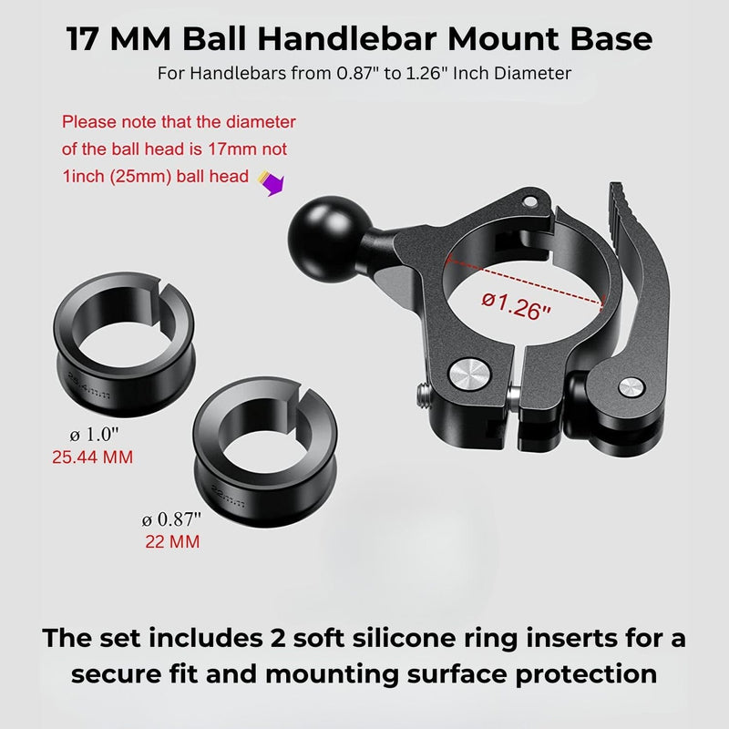 Load image into Gallery viewer, Mobile Phone Holder | JAW GRIP M8S-QR - Anti-Shake, 360 Rotation, Screw-Tight Fit for upto 7&quot; Screens - MADOVERBIKING
