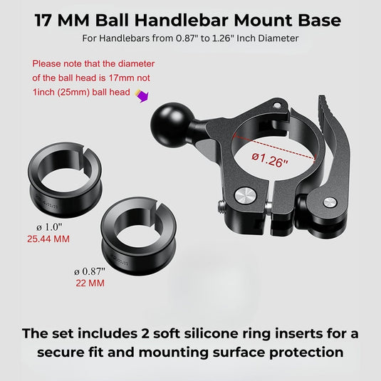 Mobile Phone Holder | JAW GRIP M8S-QR - Anti-Shake, 360 Rotation, Screw-Tight Fit for upto 7" Screens - MADOVERBIKING