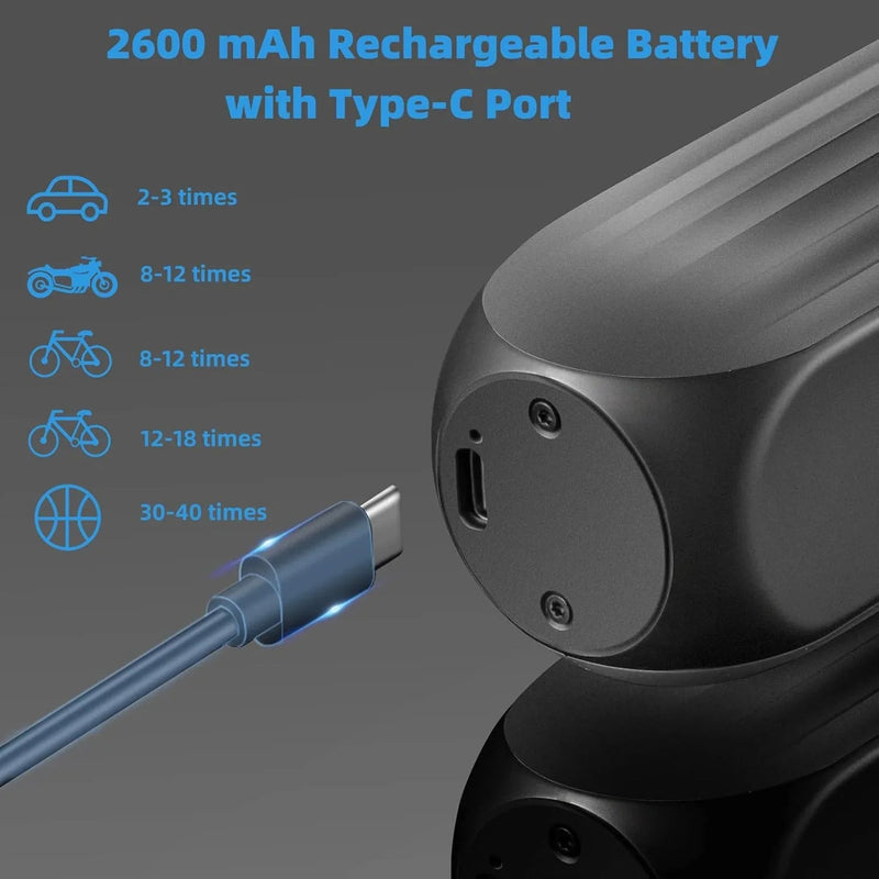 Load image into Gallery viewer, Portable Electric Pump | A10 - 150 psi, Digital Pressure Gauge, 2600 maH Battery ROCKBROS MADOVERBIKING
