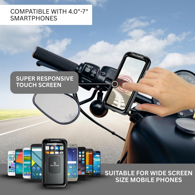 Load image into Gallery viewer, Mobile Phone Holder | M18L-B1 - Waterproof, 360° Rotation, Touch Screen Support, Fits any Handlebar - MADOVERBIKING
