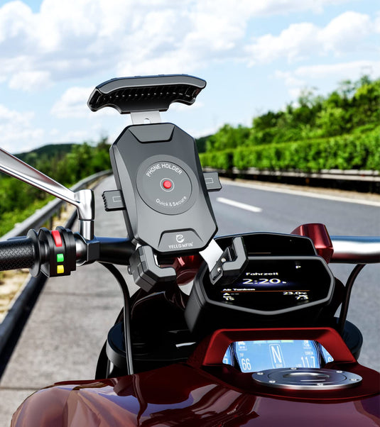 Mobile Phone Holder | JAW GRIP M8S-QR - Anti-Shake, 360 Rotation, Screw-Tight Fit for upto 7" Screens - MADOVERBIKING