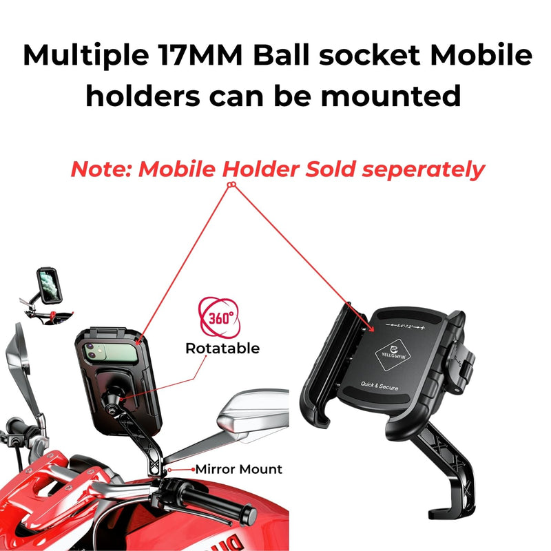 Load image into Gallery viewer, Mobile Phone Holder | JAW GRIP M8S-QR - Anti-Shake, 360 Rotation, Screw-Tight Fit for upto 7&quot; Screens - MADOVERBIKING
