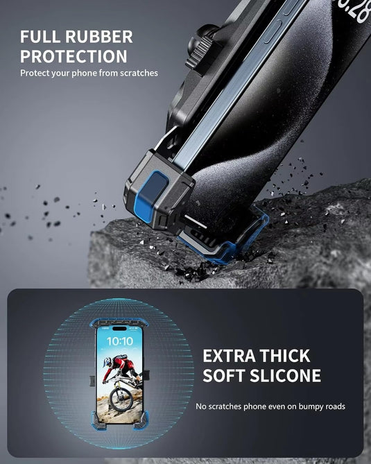 Mobile Phone Holder | JAW GRIP M8S-QR - Anti-Shake, 360 Rotation, Screw-Tight Fit for upto 7" Screens - MADOVERBIKING