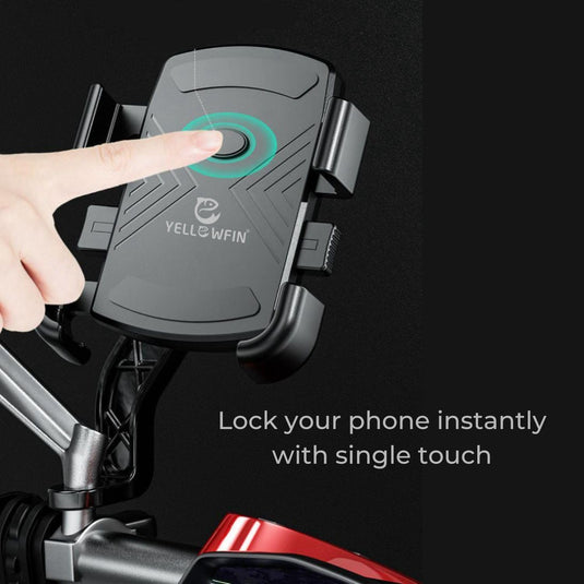 Mobile Phone Holder | JAW GRIP M8S-QR - Anti-Shake, 360 Rotation, Screw-Tight Fit for upto 7" Screens - MADOVERBIKING
