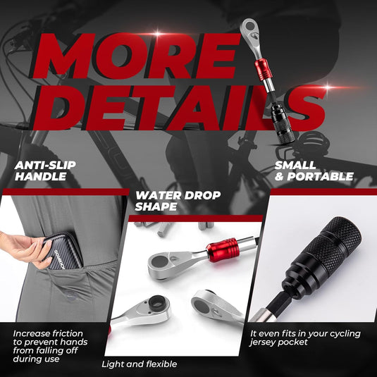 Tools | Multipurpose Ratchet Wrench Tool Set (1.5-8 mm Hex Keys) ROCKBROS MADOVERBIKING