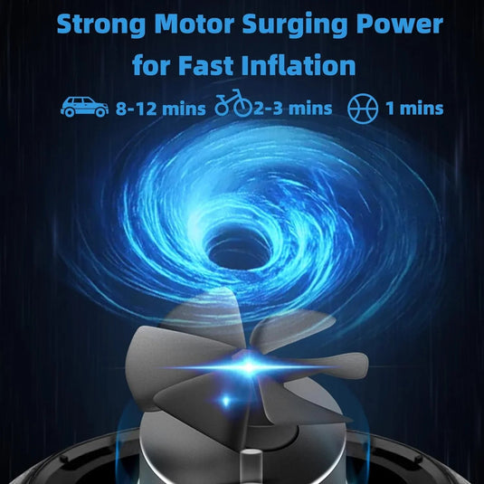 Portable Electric Pump | A10 - 150 psi, Digital Pressure Gauge, 2600 maH Battery ROCKBROS MADOVERBIKING