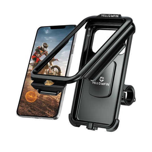 Mobile Phone Holder | M18L-B1 - Waterproof, 360° Rotation, Touch Screen Support, Fits any Handlebar - MADOVERBIKING