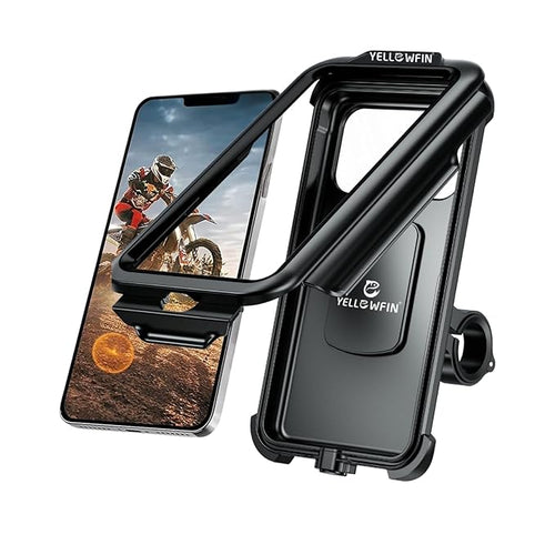 Mobile Phone Holder | M18L-B1 - Waterproof, 360° Rotation, Touch Screen Support, Fits any Handlebar - MADOVERBIKING