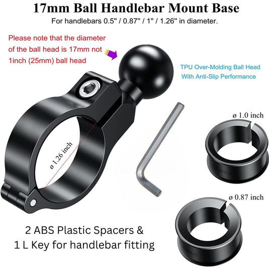 Mobile Phone Holder | JAW GRIP M8S-QR - Anti-Shake, 360 Rotation, Screw-Tight Fit for upto 7" Screens - MADOVERBIKING