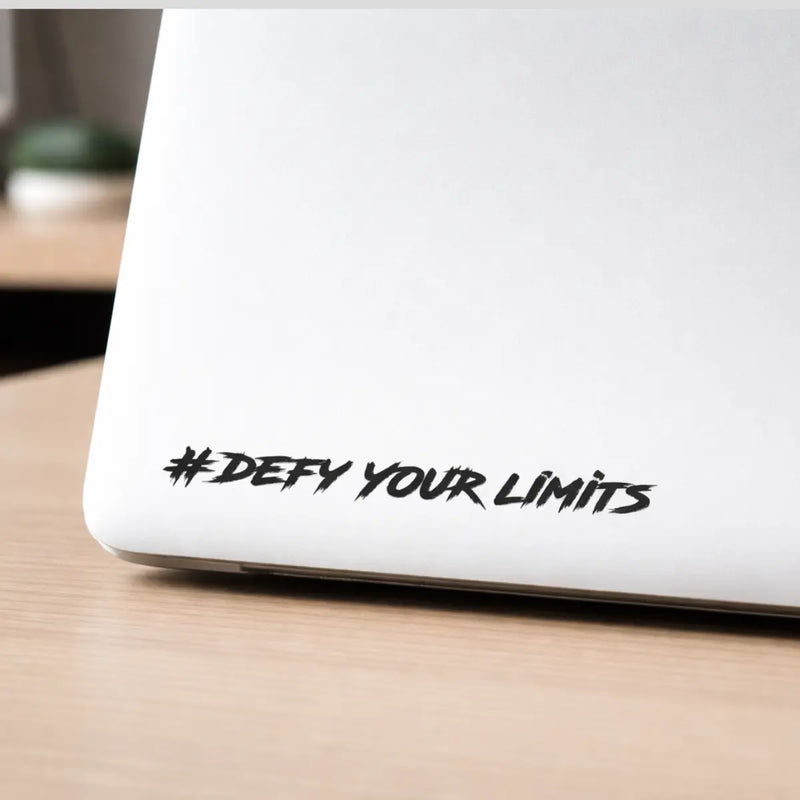 Load image into Gallery viewer, #DEFY YOUR LIMITS - UV DTF PREMIUM WATERPROOF DECAL STICKER (BLACK/WHITE)
