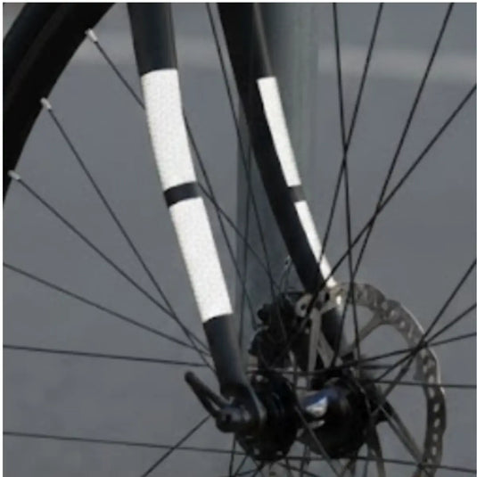 PRE-CUT WHITE REFLECTIVE STICKER STRIPS – BIKE & HELMET SAFETY KIT