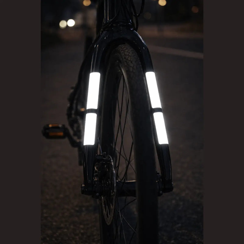 Load image into Gallery viewer, PRE-CUT WHITE REFLECTIVE STICKER STRIPS – BIKE &amp; HELMET SAFETY KIT
