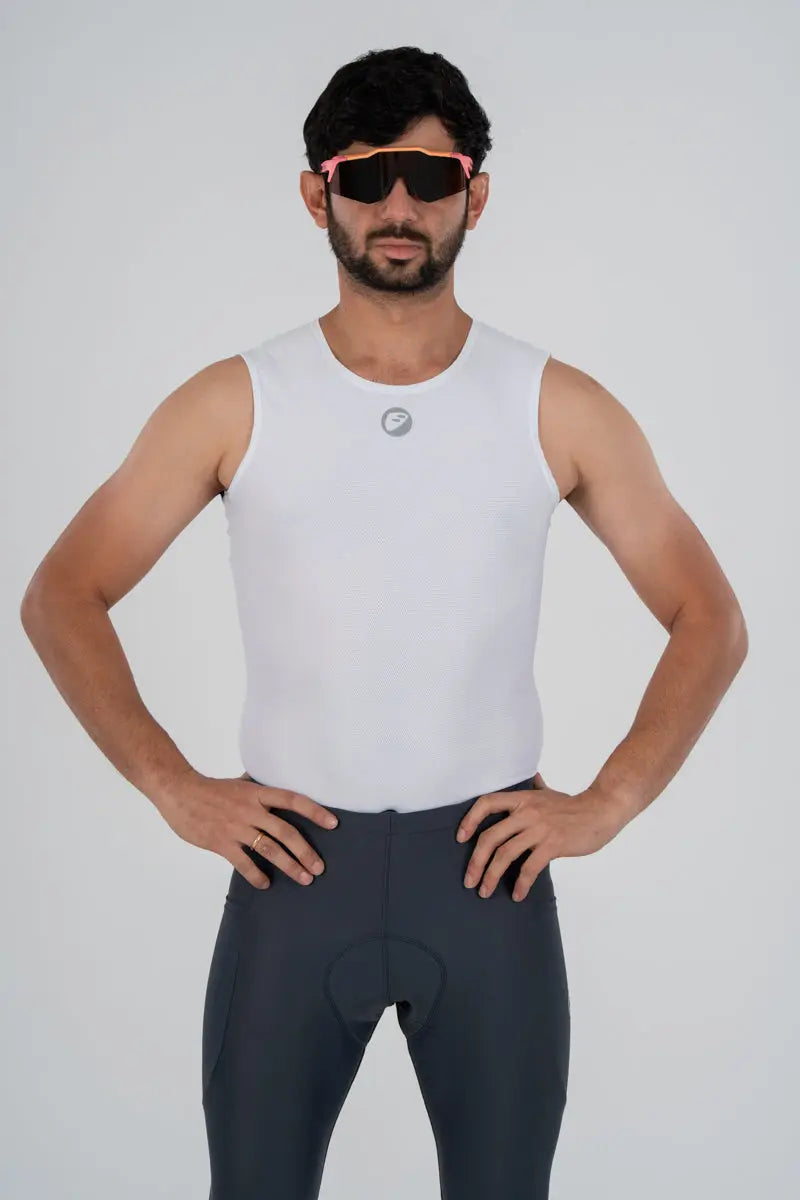 Load image into Gallery viewer, APACE Cycling Baselayer | Mesh Cooling | White | Unisex
