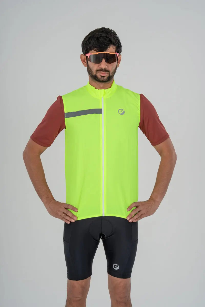 Load image into Gallery viewer, APACE Cycling Jacket Gilet | Sleeveless | Neon Noveau
