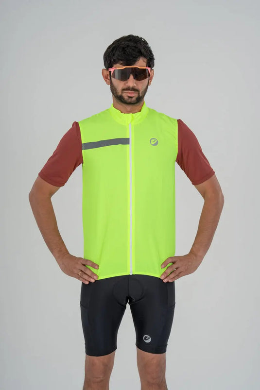 APACE Cycling Jacket Gilet | Sleeveless | Neon Noveau