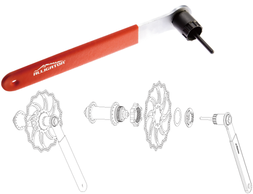 CASSETTE OPENER AND CENTER-LOCKING TOOL - 9 MM - MADOVERBIKING -  ALLIGATOR