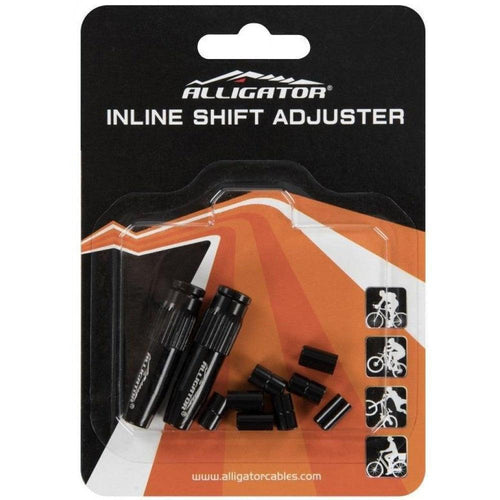 Alligator Gear Housing Bullet Inline Adjuster 2Pcs & 8 Ferrules - Black - Ly-Ia02Bk-Diy