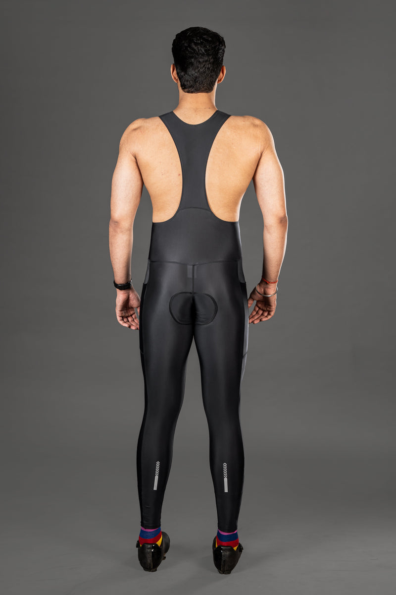 Load image into Gallery viewer, Apace Mens Cycling Bib Full Tights | Gel Padded | Nightrider
